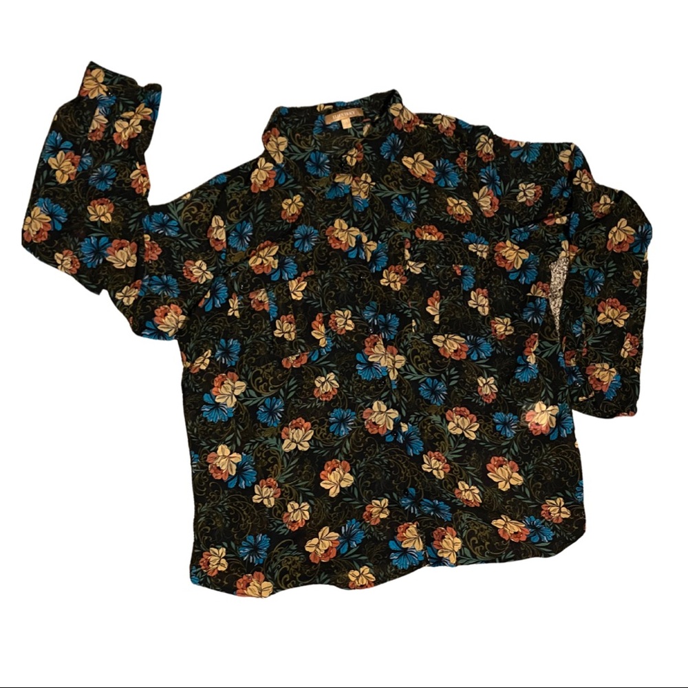 Ellen Tracy Button Front Blouse Size 2X